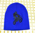 Bicycle Rider Embroidered Cuffless Beanie Hat