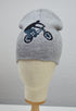 Bicycle Rider Embroidered Cuffless Beanie Hat