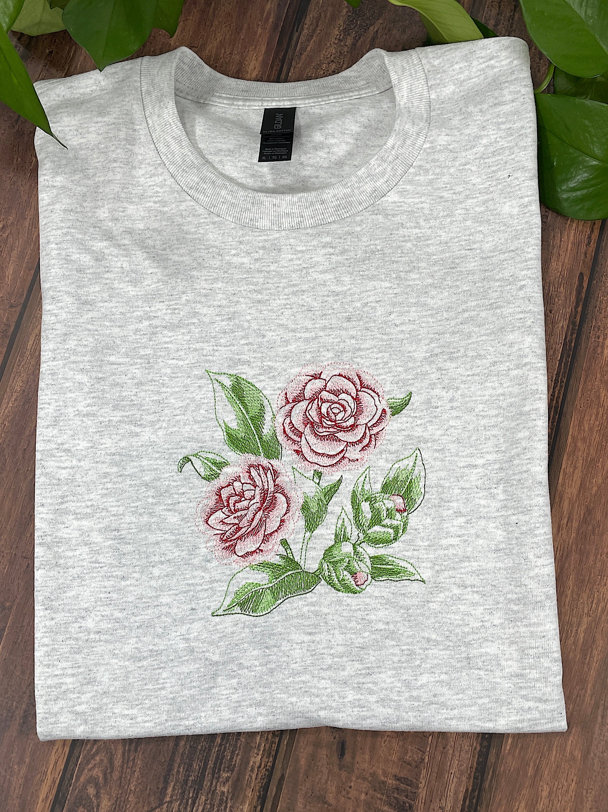 Camellia flower t-shirt