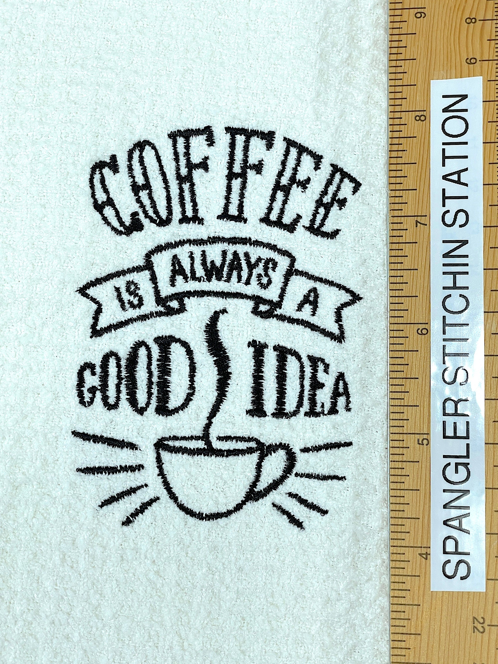 Coffee is always a good idea microfiber waffle weave hand  towel