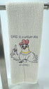Coffee is a gateway drug to cookies microfiber waffle weave hand  towel