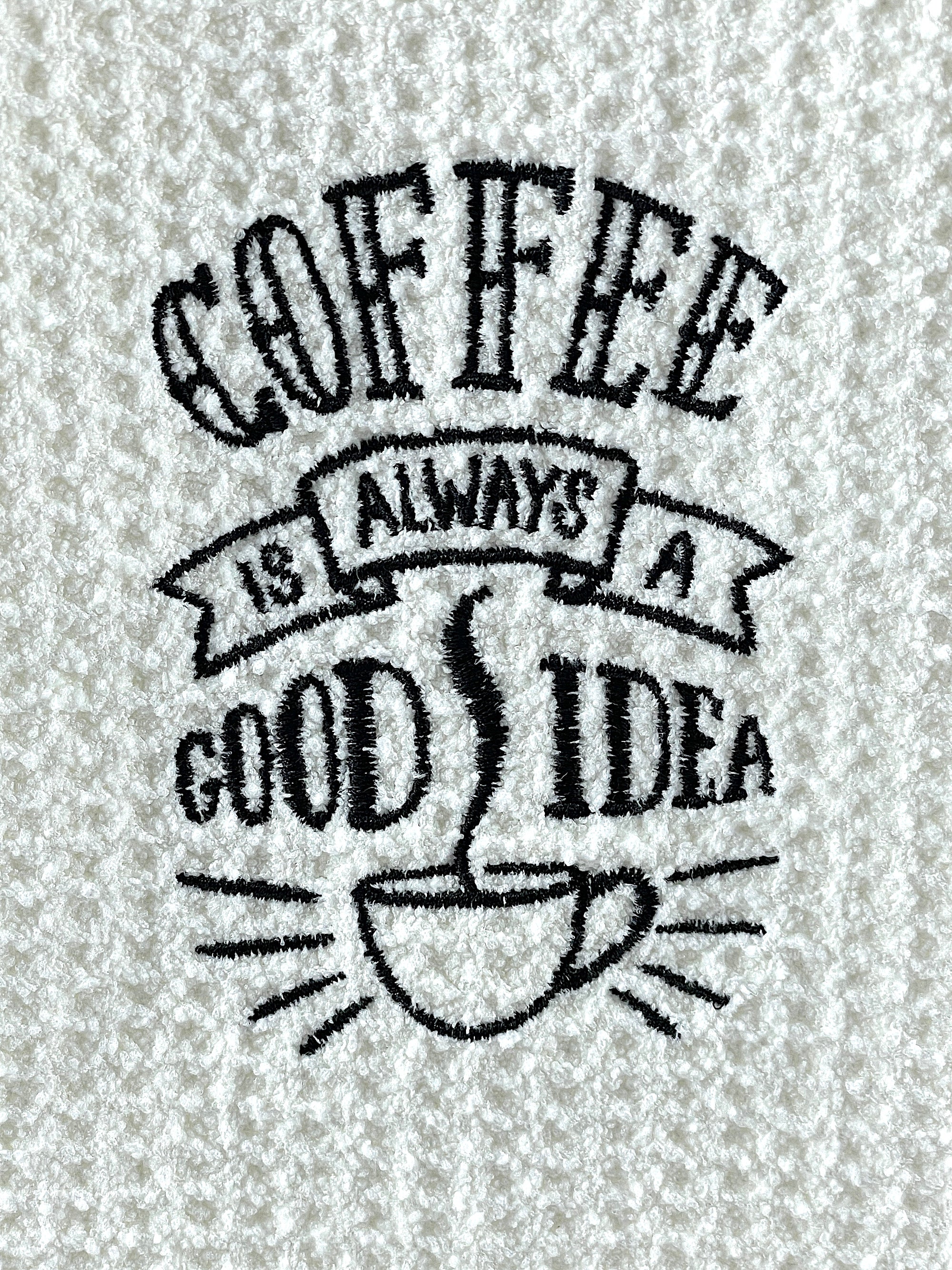 Coffee is always a good idea microfiber waffle weave hand  towel
