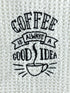 Coffee is always a good idea microfiber waffle weave hand  towel