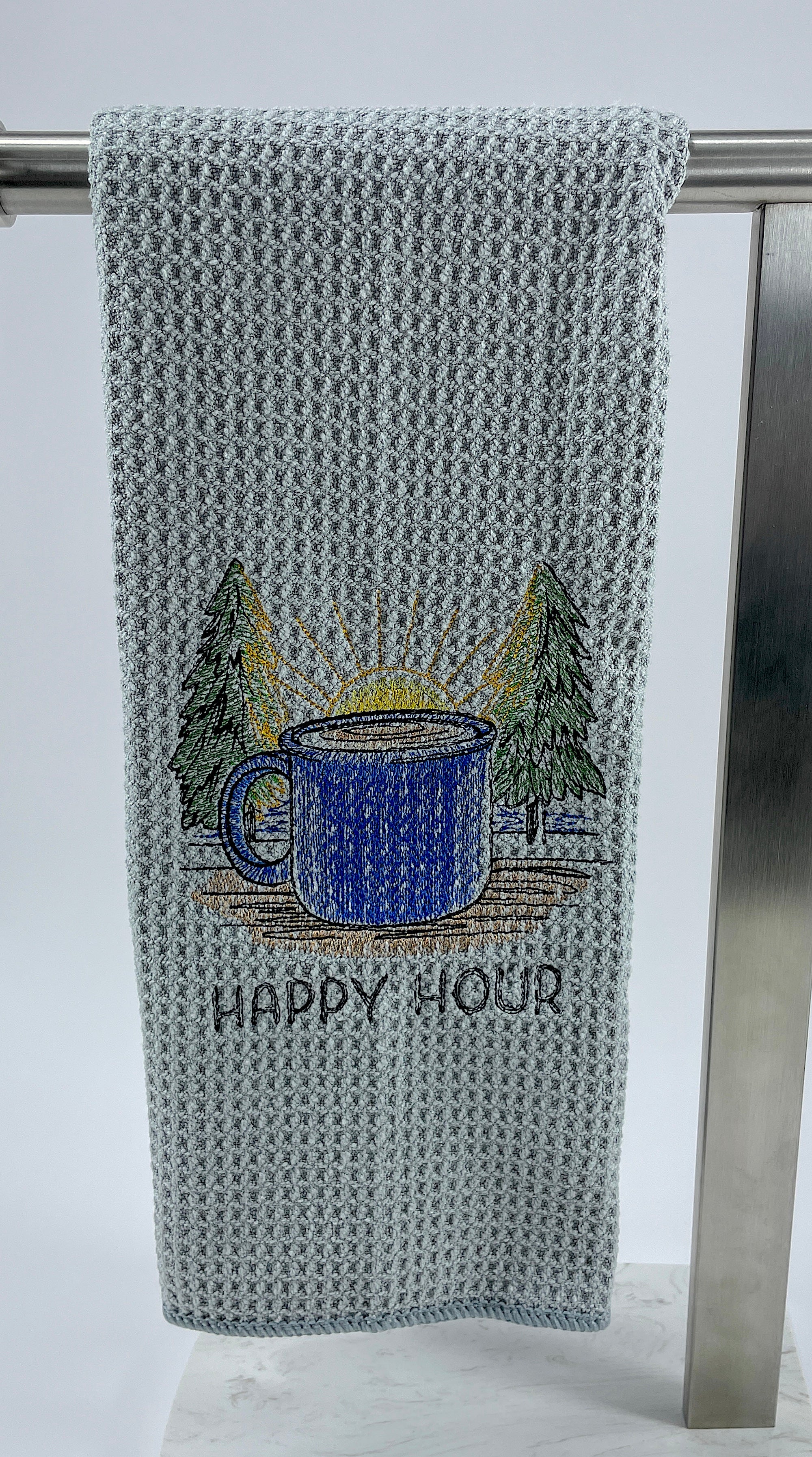 Happy Hour - Coffee Towel - microfiber  towel - Kitchen towel