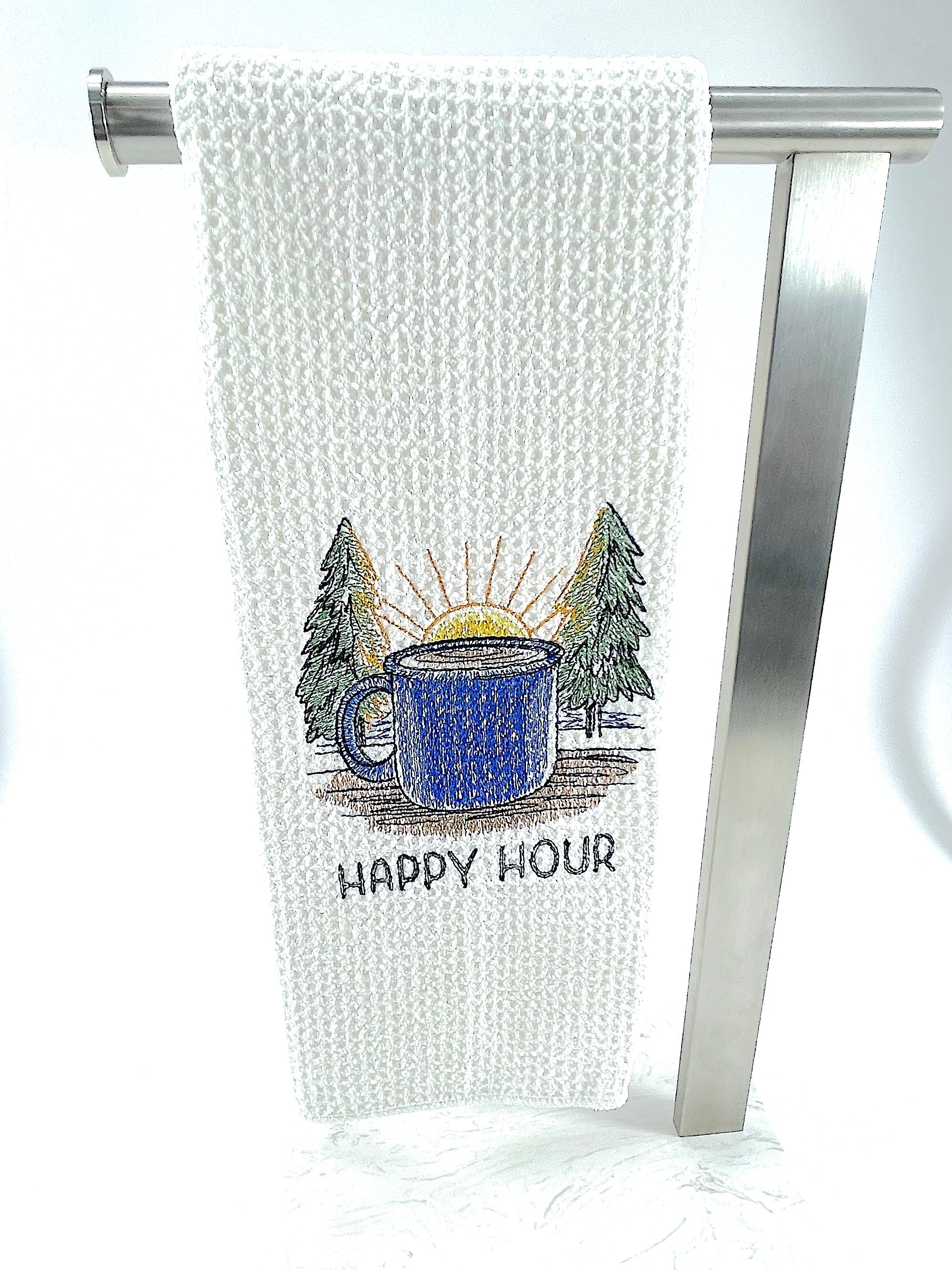 Happy Hour - Coffee Towel - microfiber  towel - Kitchen towel