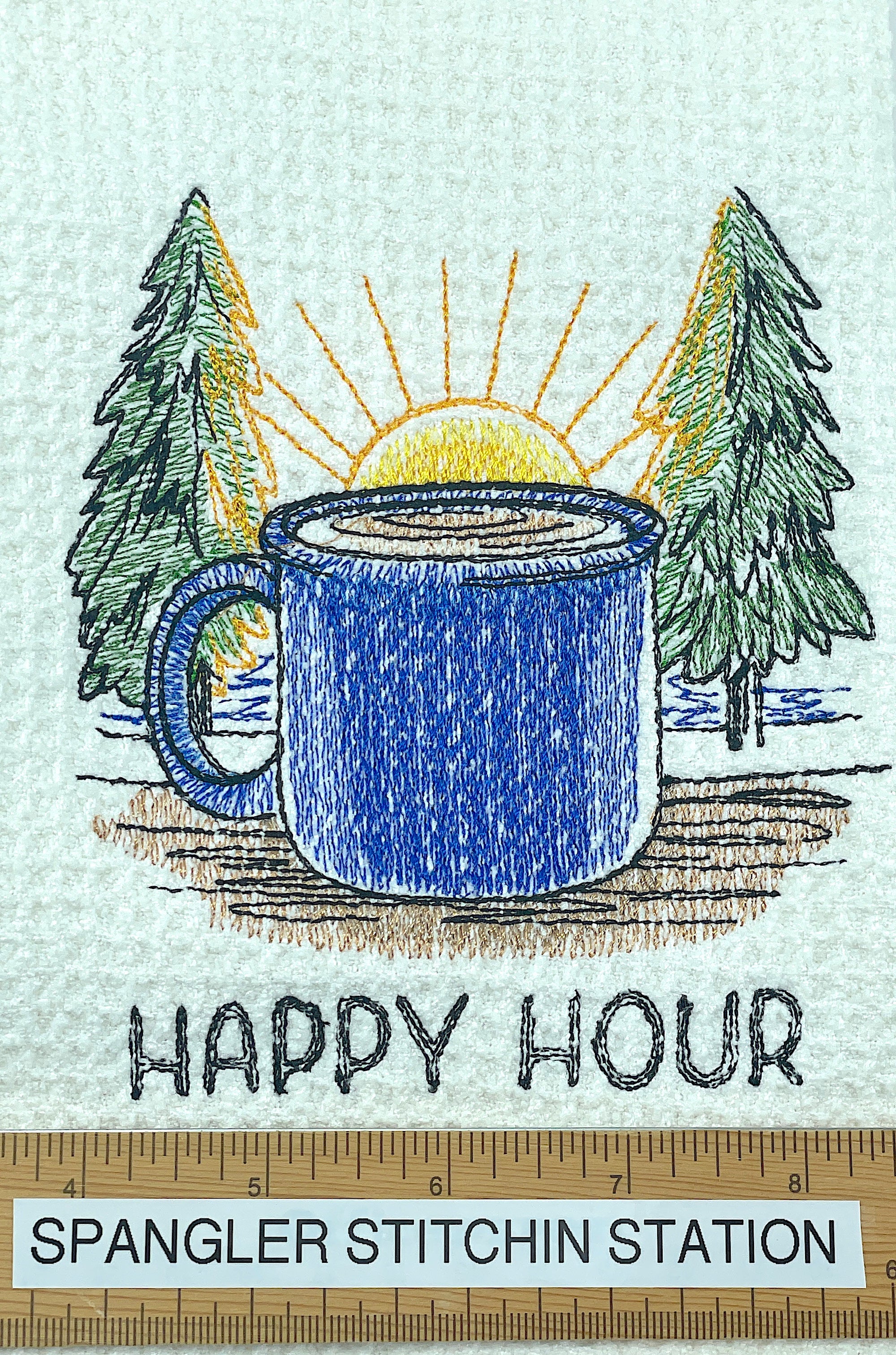 Happy Hour - Coffee Towel - microfiber  towel - Kitchen towel