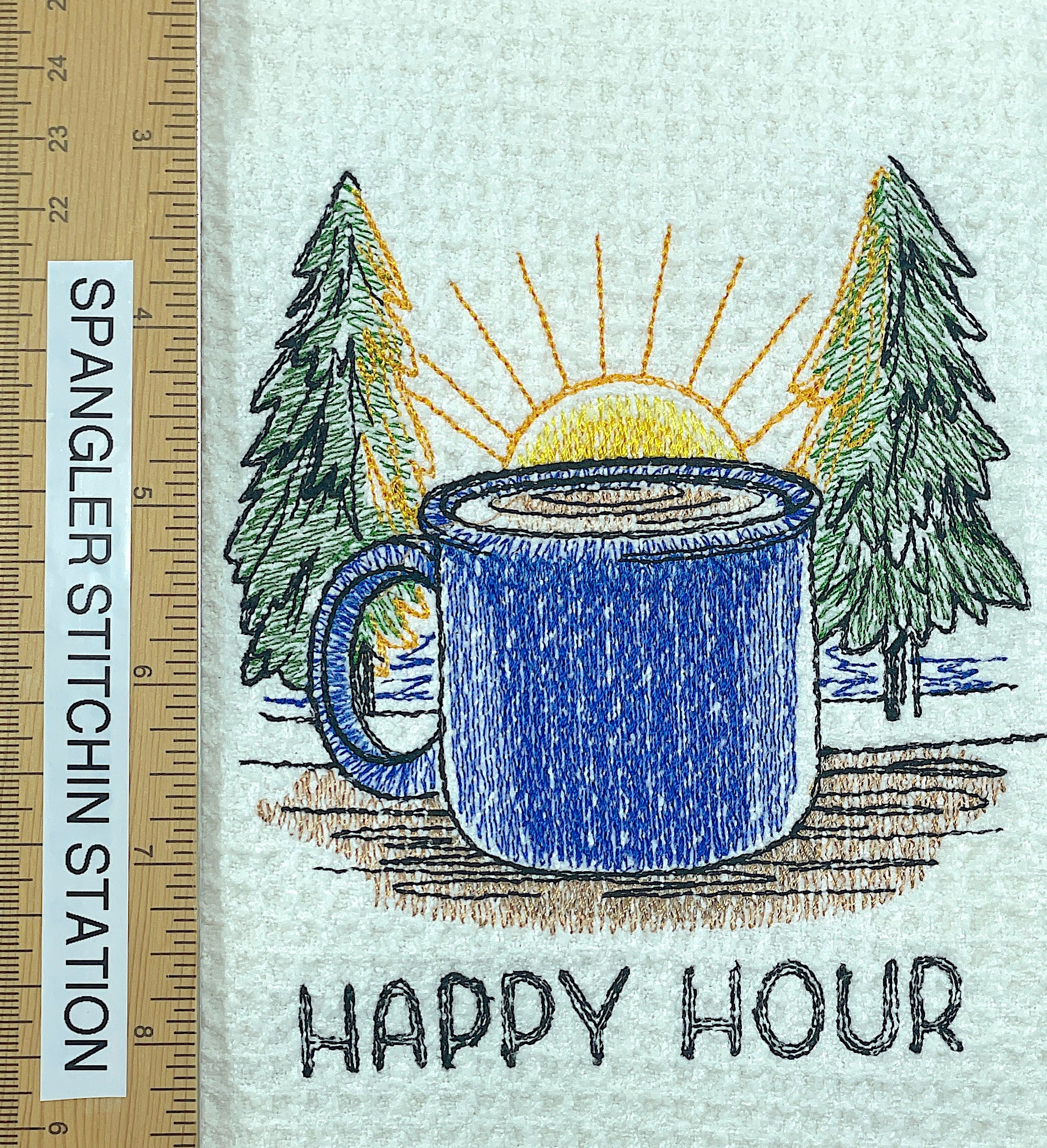 Happy Hour - Coffee Towel - microfiber  towel - Kitchen towel
