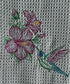 Hibiscus and Hummingbird microfiber waffle weave hand  towel