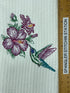 Hibiscus and Hummingbird microfiber waffle weave hand  towel