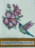 Hibiscus and Hummingbird microfiber waffle weave hand  towel