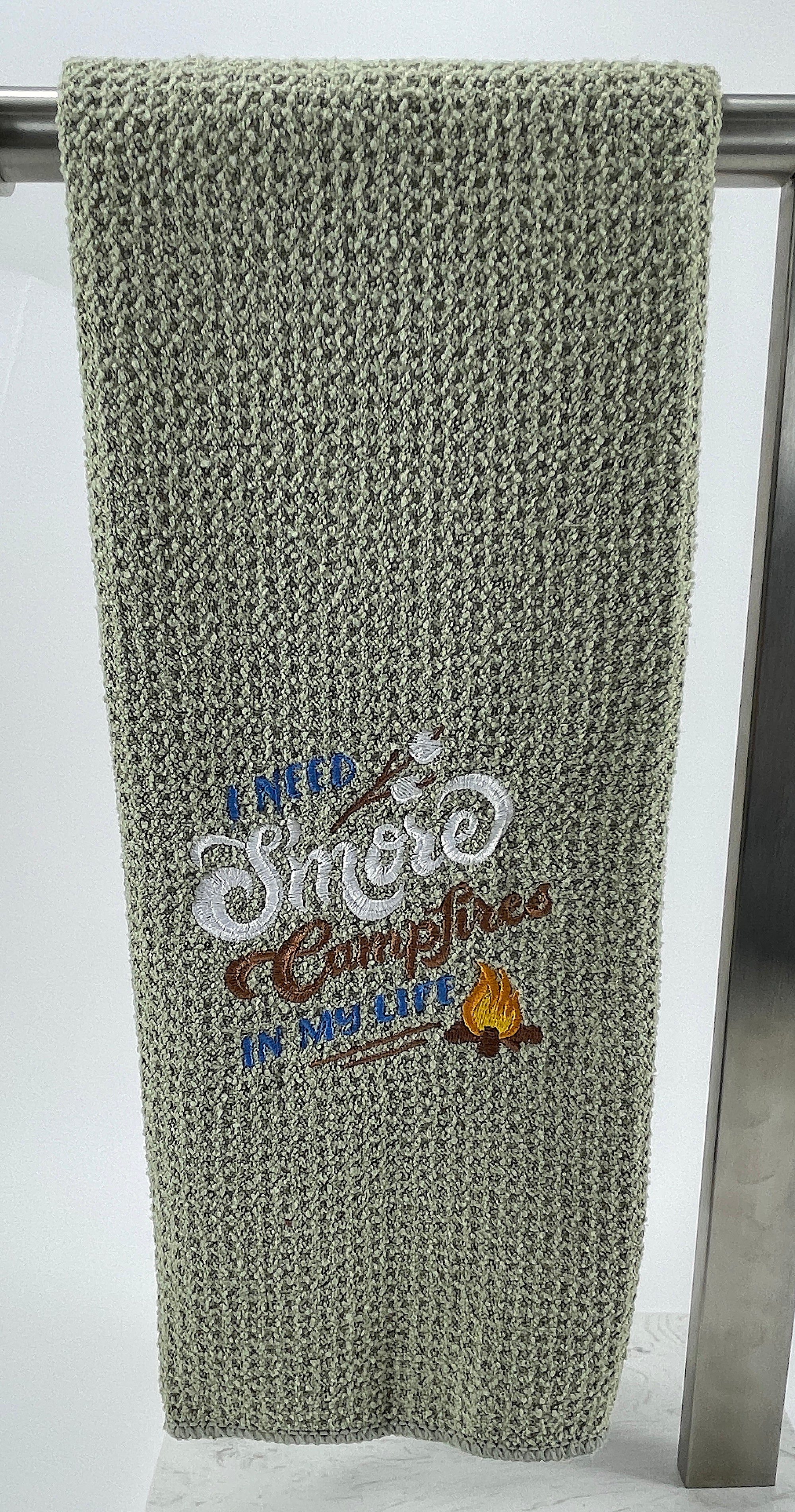 I Need Smores - Campfire towel - Kitchen towel