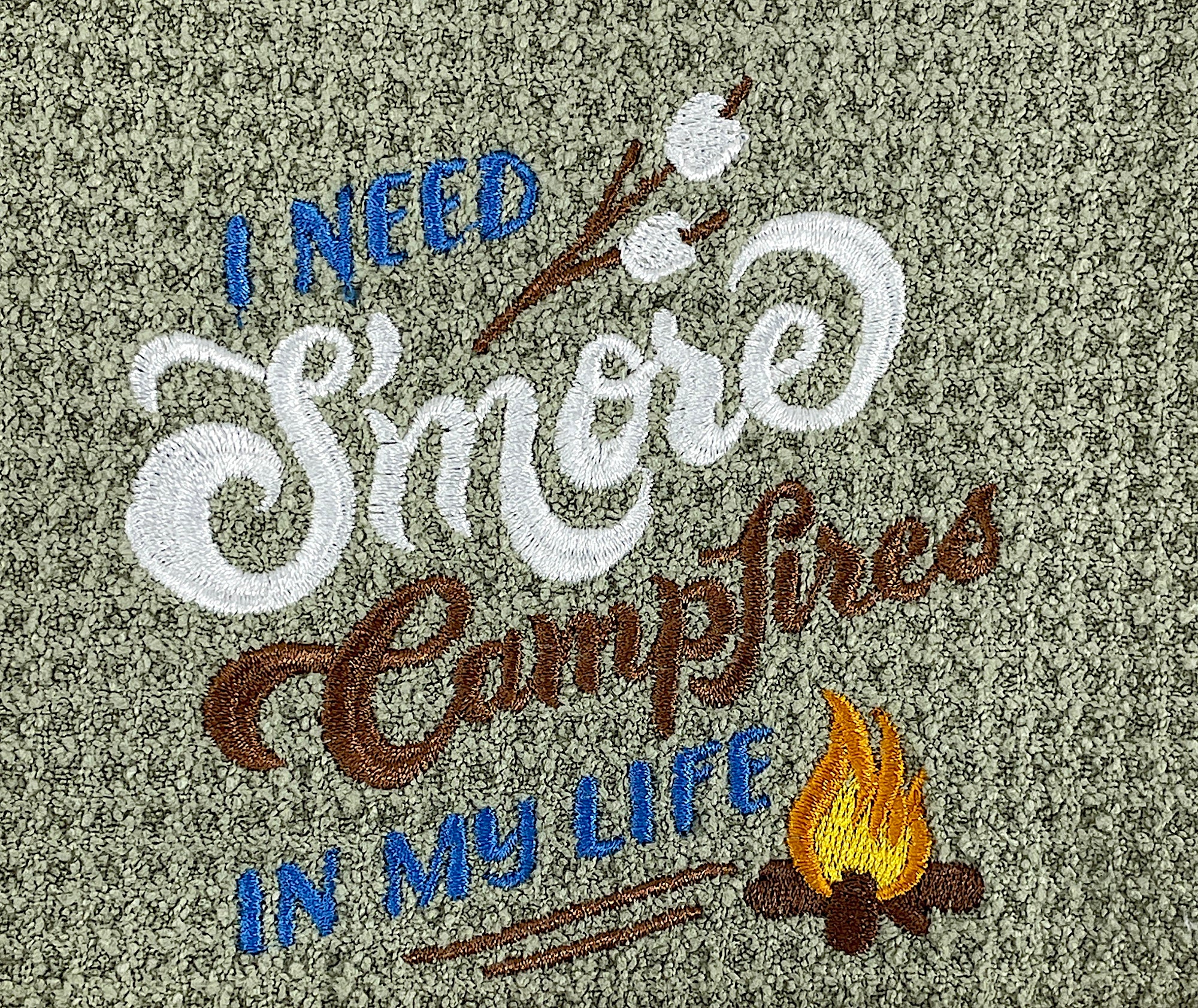 I Need Smores - Campfire towel - Kitchen towel