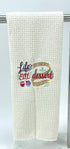 Life is Short Eat Dessert First - Hand Towel - Kitchen Towel - Microfiber Towel