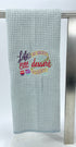 Life is Short Eat Dessert First - Hand Towel - Kitchen Towel - Microfiber Towel