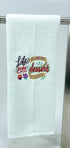 Life is Short Eat Dessert First - Hand Towel - Kitchen Towel - Microfiber Towel