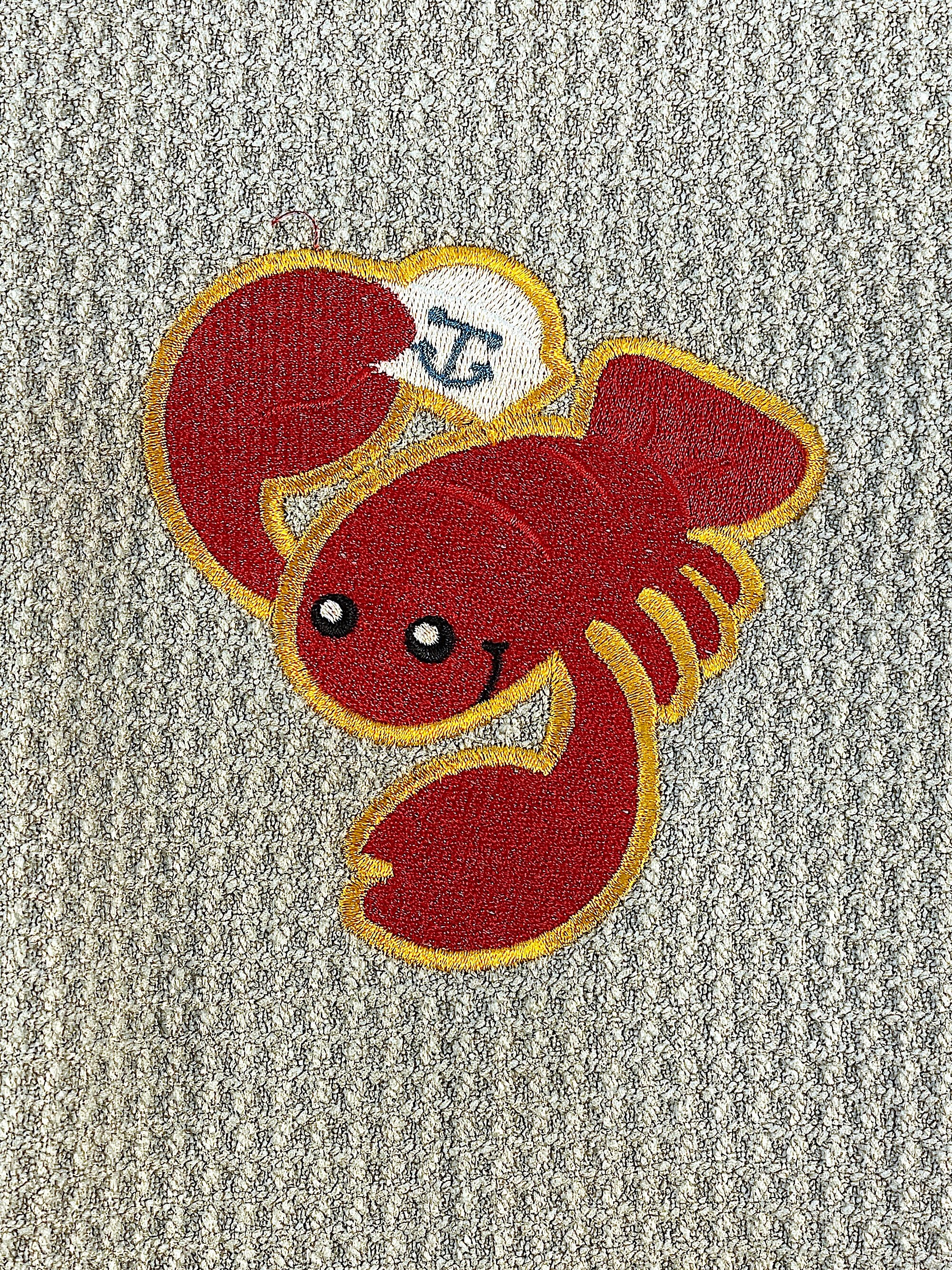 Lobster microfiber waffle weave hand towel