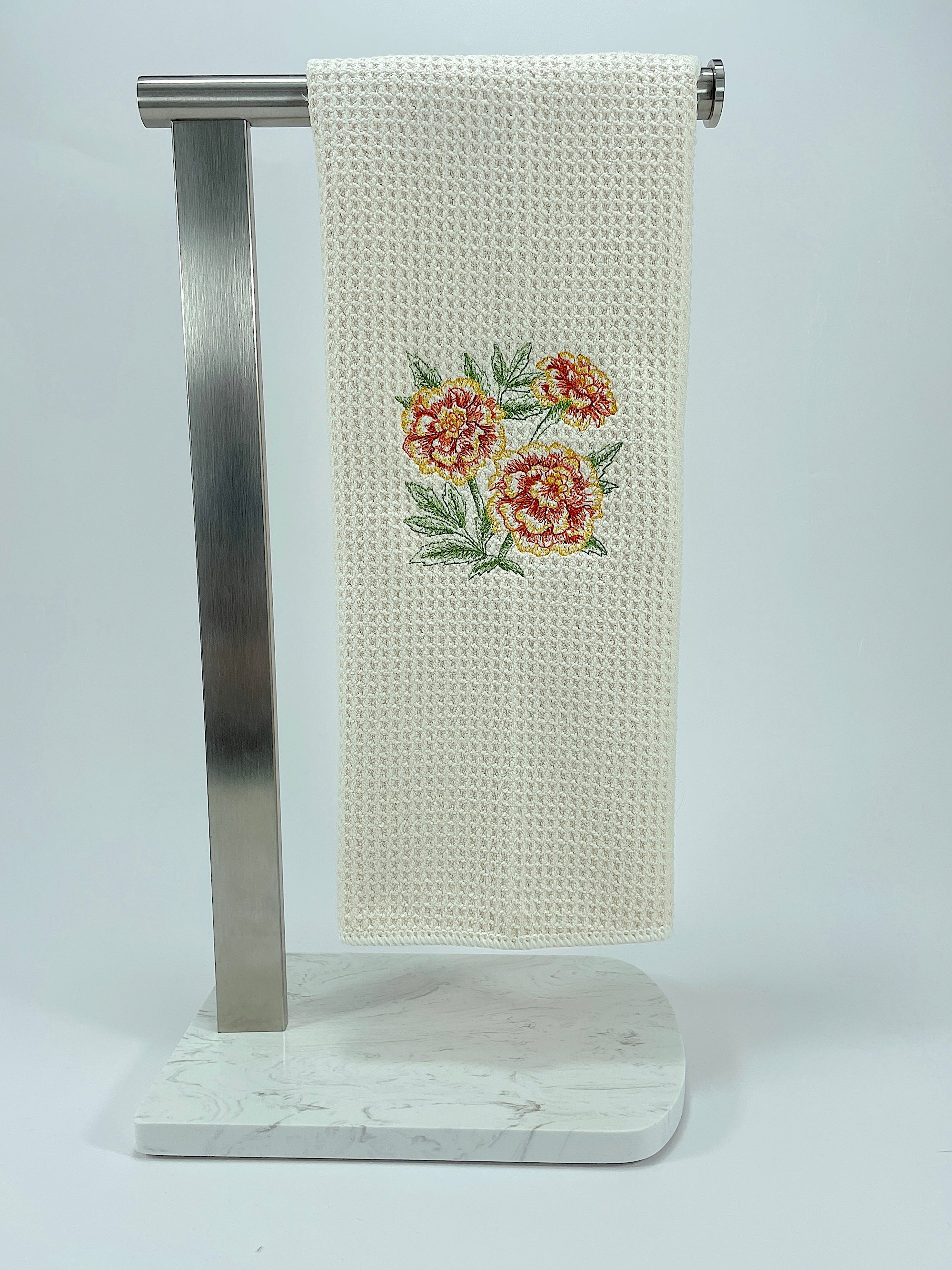 Marigold towel - microfiber waffle weave hand  towel - Kitchen towel