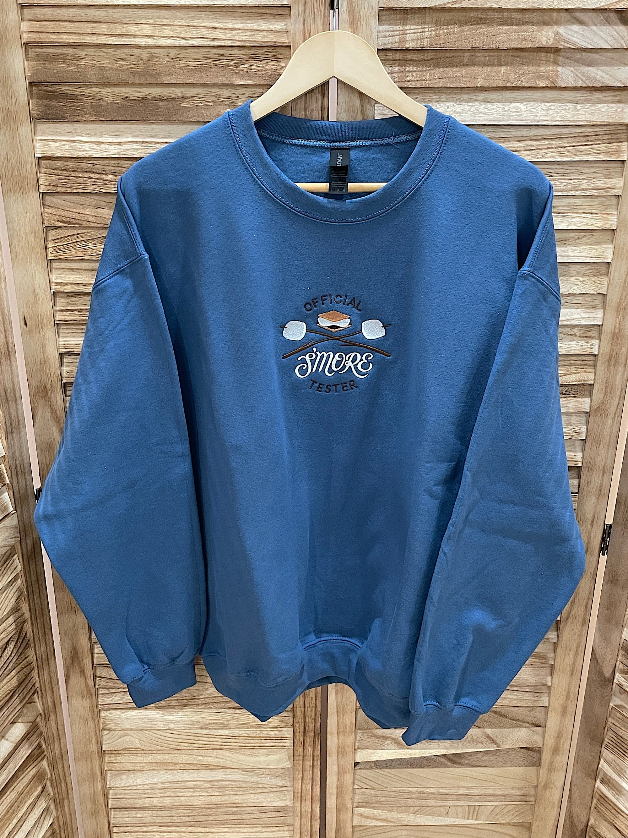 Official Smore Tester machine embroidered sweatshirt