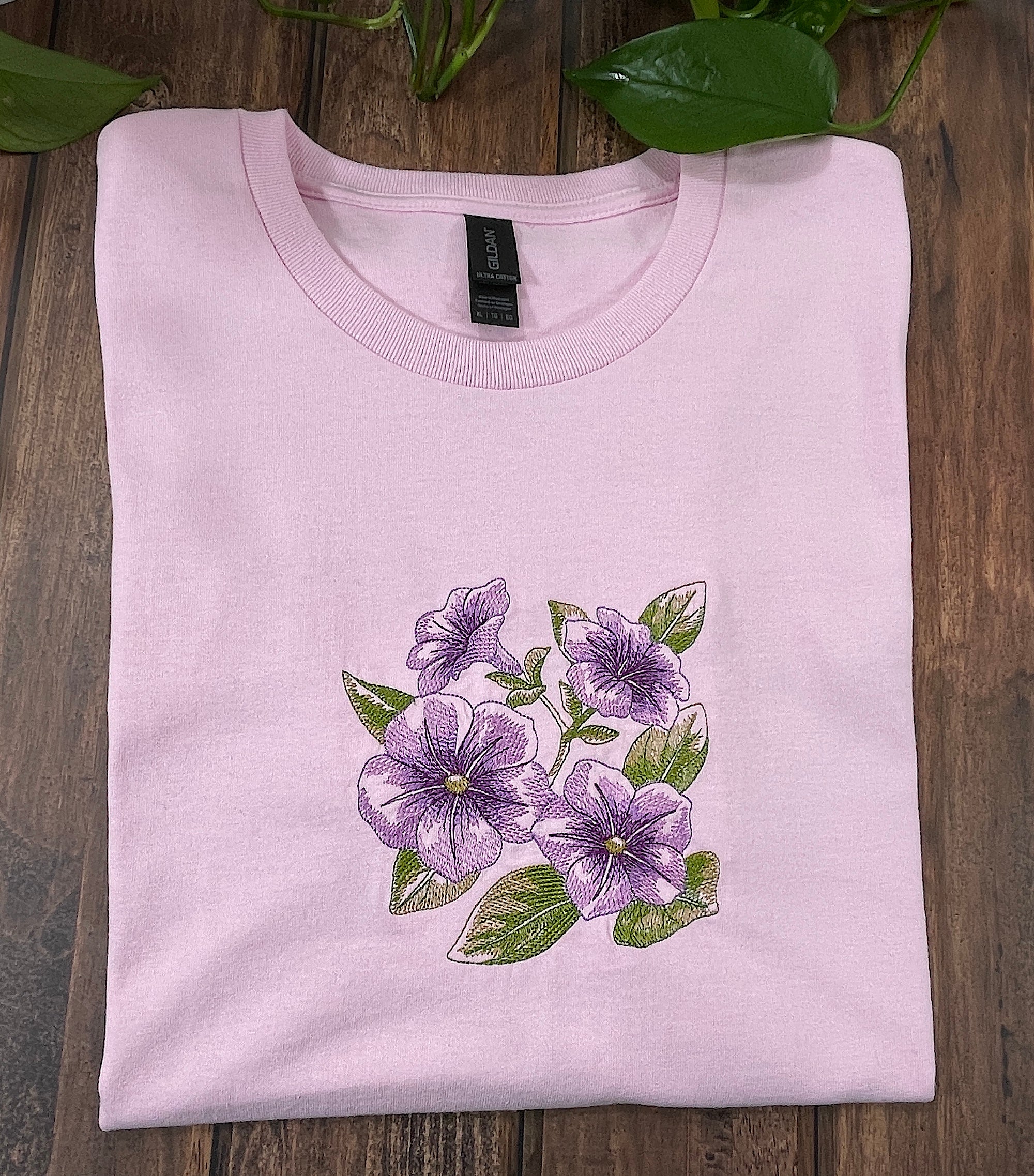 Petunia Sketch Flower T-shirt