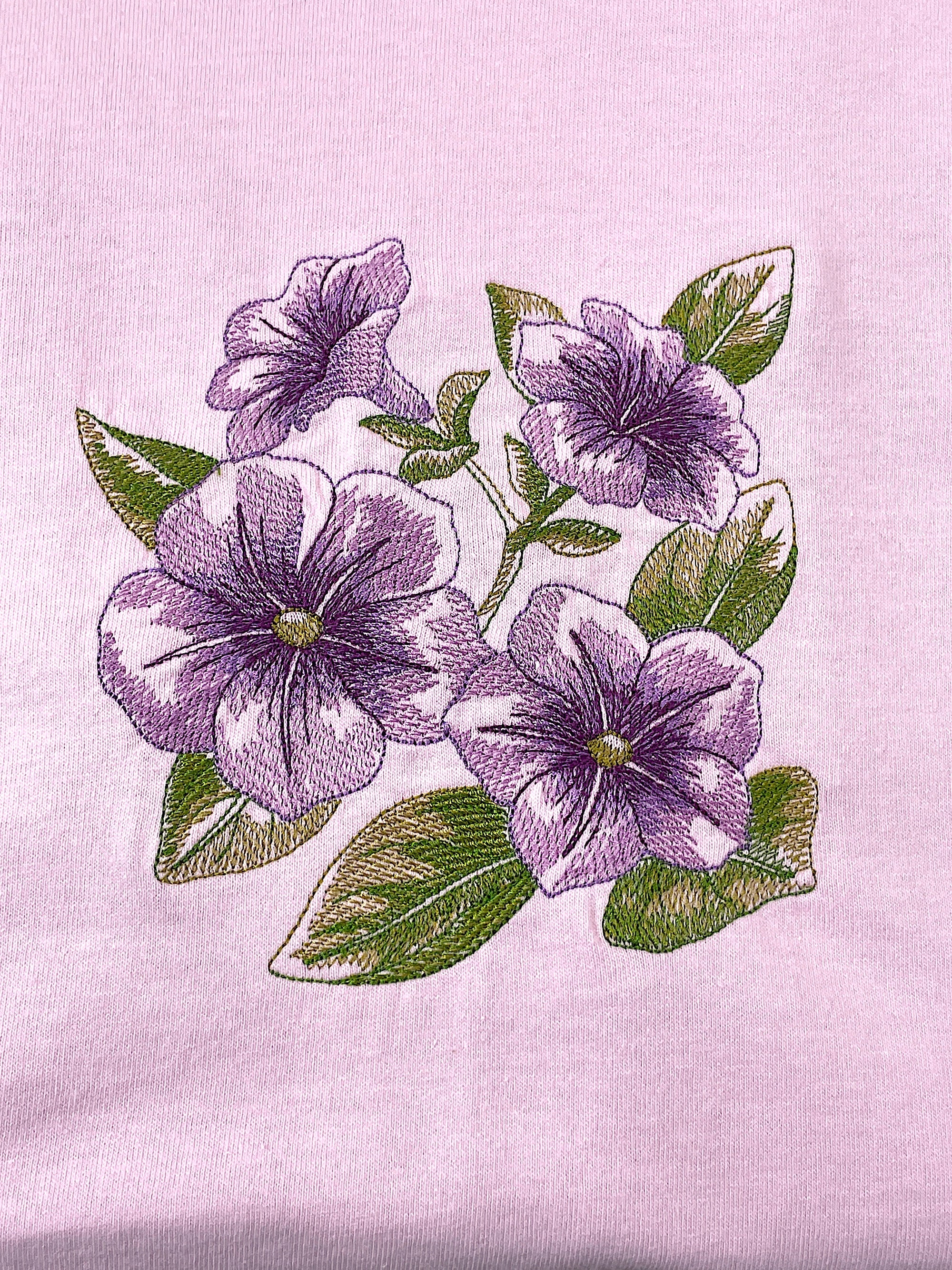 Petunia Sketch Flower T-shirt