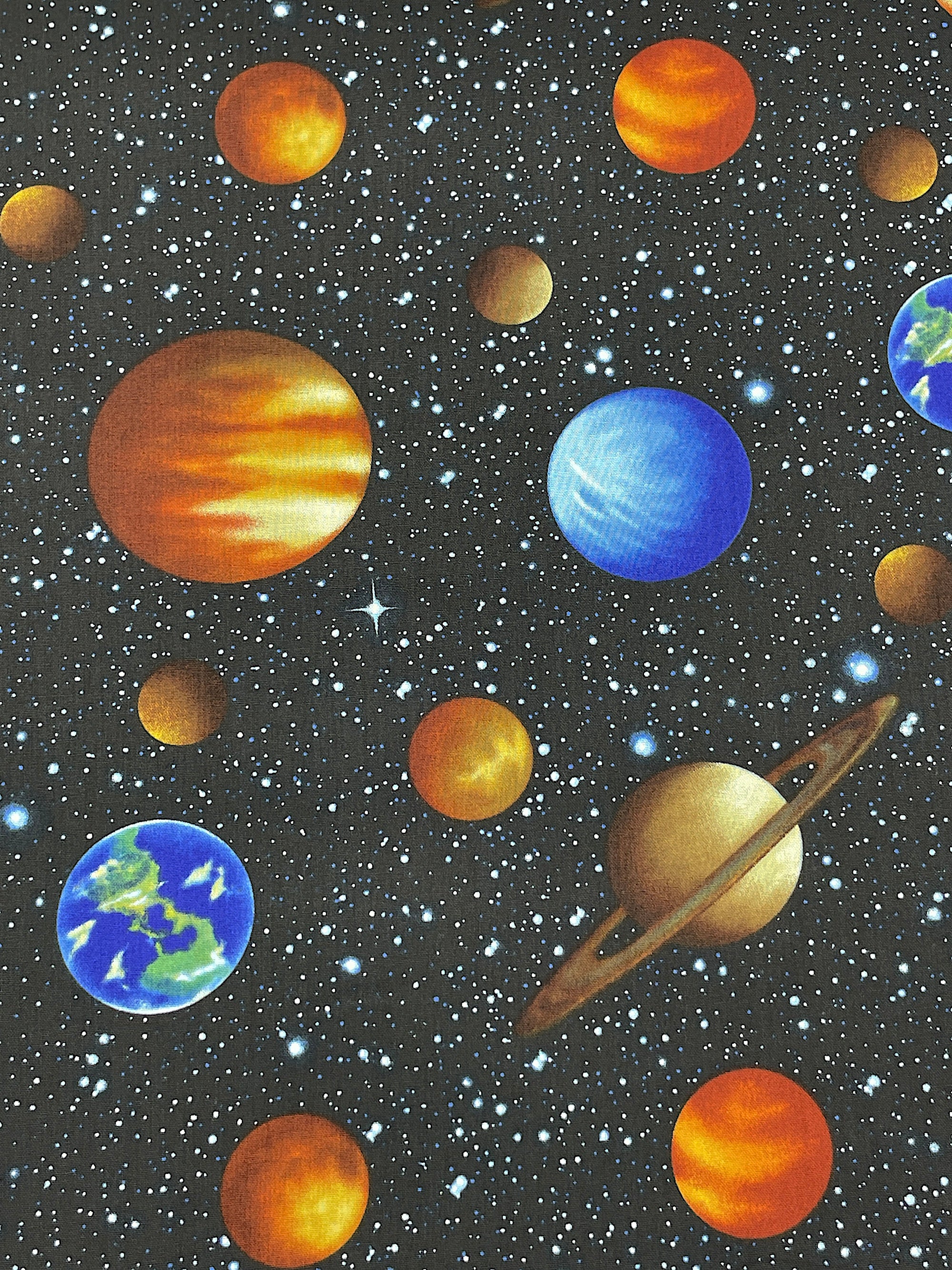 Space Race Wide - Planet Fabric - Cotton Fabric - MISC-176