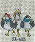Sea Gals Nautical microfiber waffle weave hand  towel - Kitchen towel