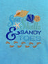 Seashells and Sandy Toes Nautical t-shirt sky blue