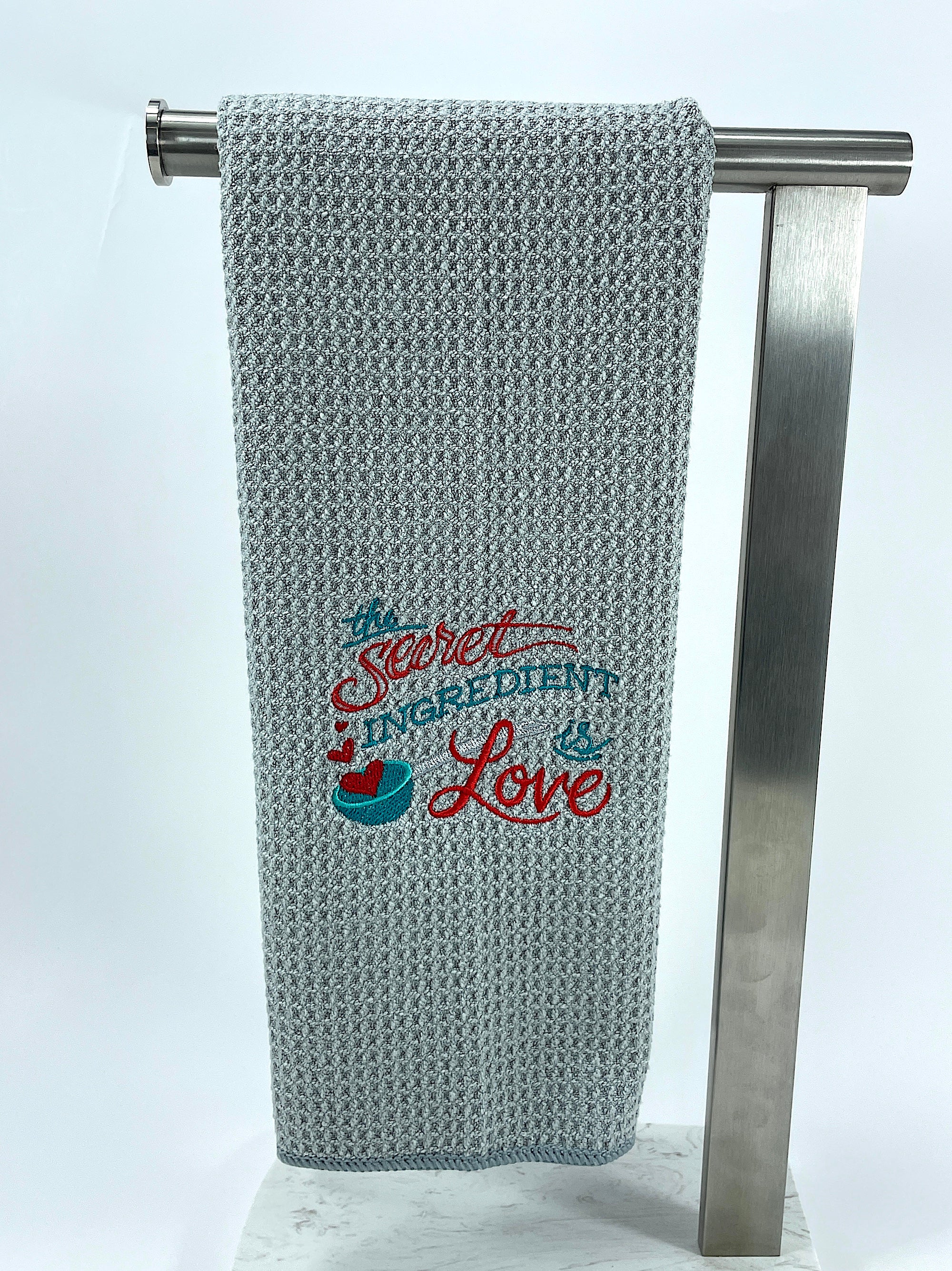 The Secret ingredient is Love - Hand towel - Kitchen towel - Microfiber Towel