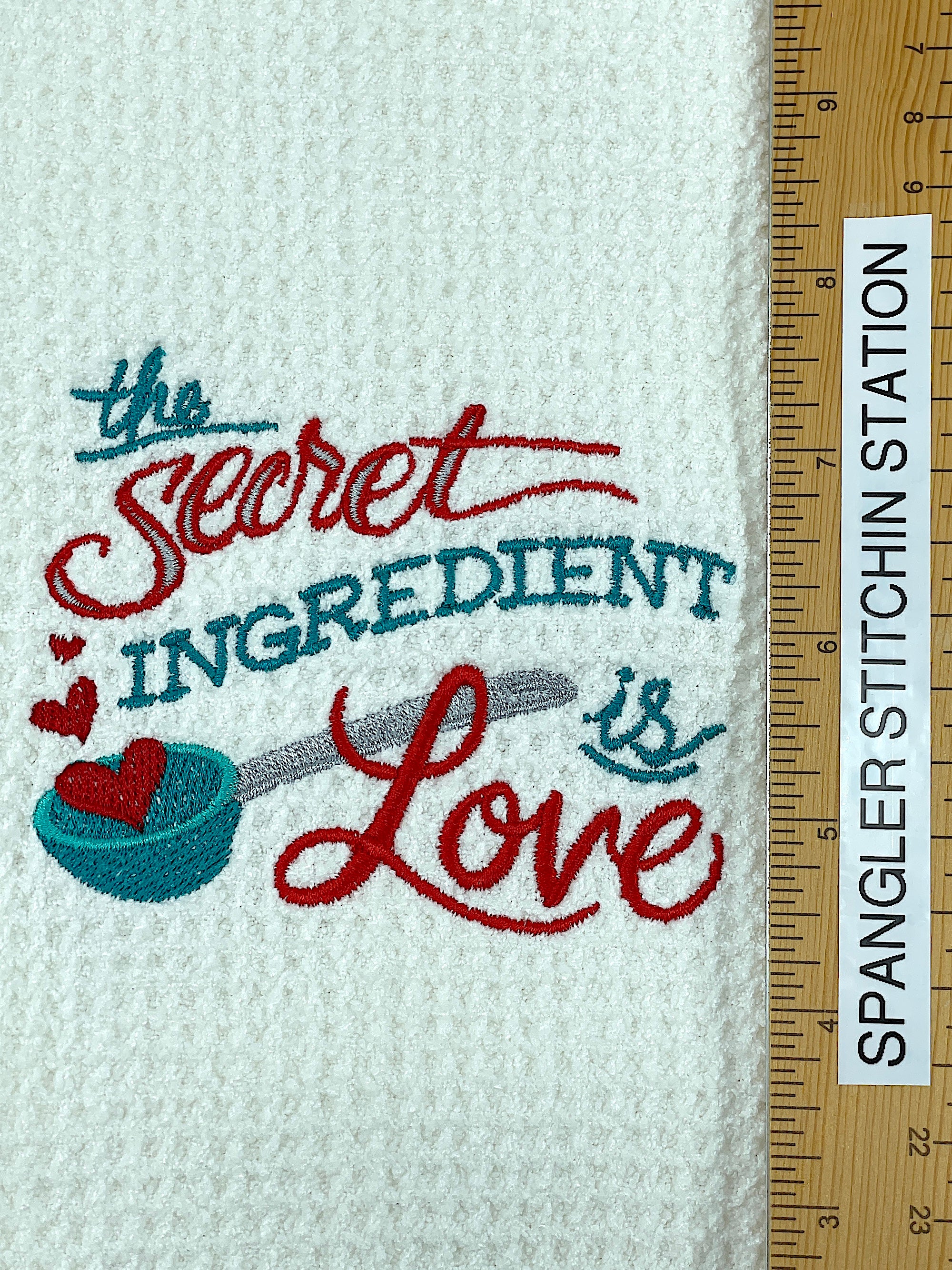 The Secret ingredient is Love - Hand towel - Kitchen towel - Microfiber Towel
