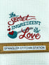 The Secret ingredient is Love - Hand towel - Kitchen towel - Microfiber Towel