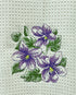 Violet Sketch Microfiber waffle weave hand towel