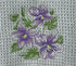 Violet Sketch Microfiber waffle weave hand towel