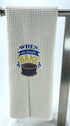 When in Doubt Bake a Cake - microfiber waffle weave hand  towel - Kitchen towel