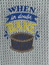 When in Doubt Bake a Cake - microfiber waffle weave hand  towel - Kitchen towel