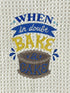 When in Doubt Bake a Cake - microfiber waffle weave hand  towel - Kitchen towel