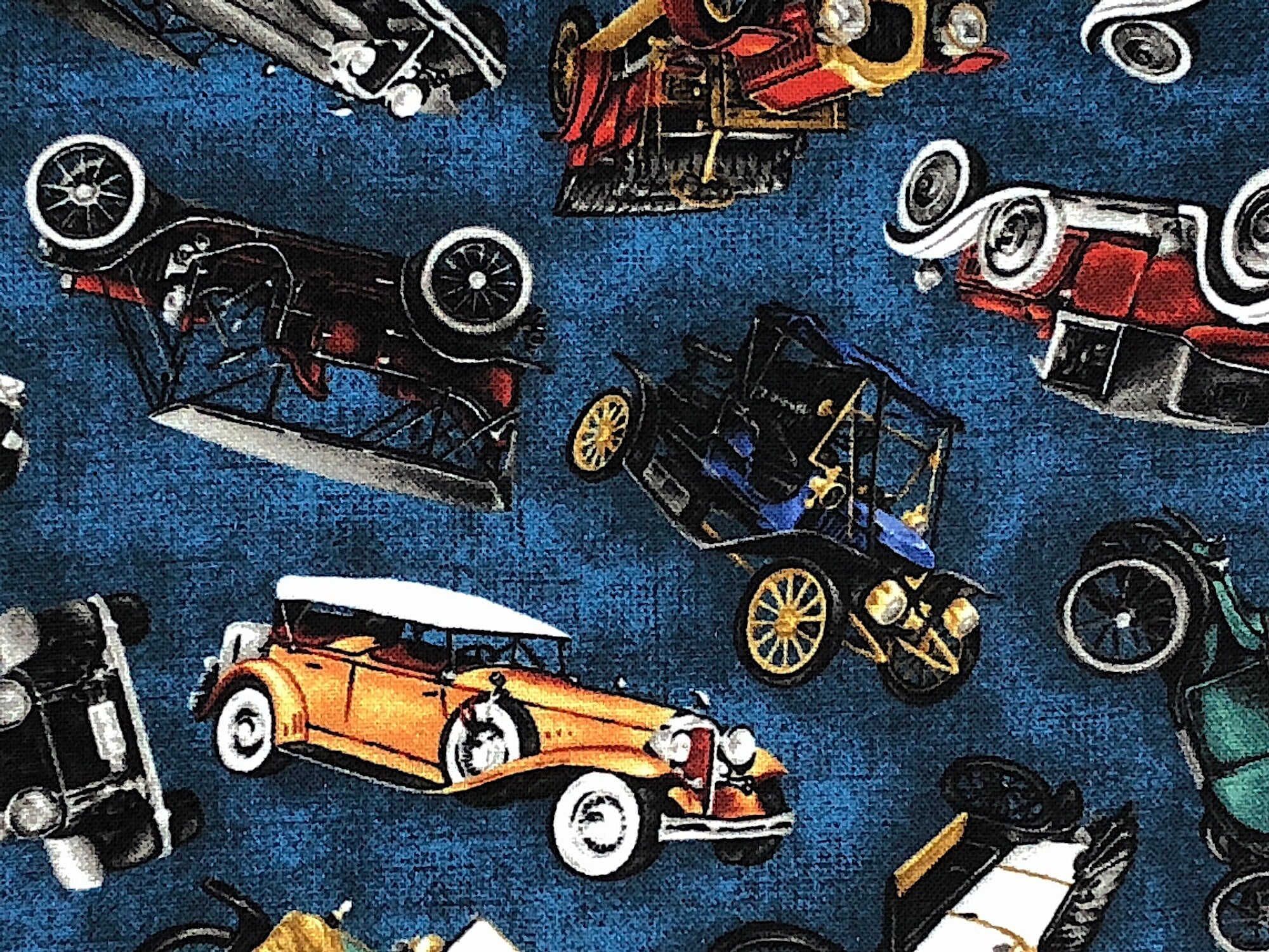 Close up of vintage cars.