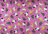 Various cat breeds on a pink background which is covered with pink paw prints. This fabric is part of the Fancy Felines collection.