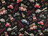 This fabric is called Buttermilk Winter and has cars, trucks, RV's, Christmas Trees, Snowflakes, Wreathes and more on a black background.