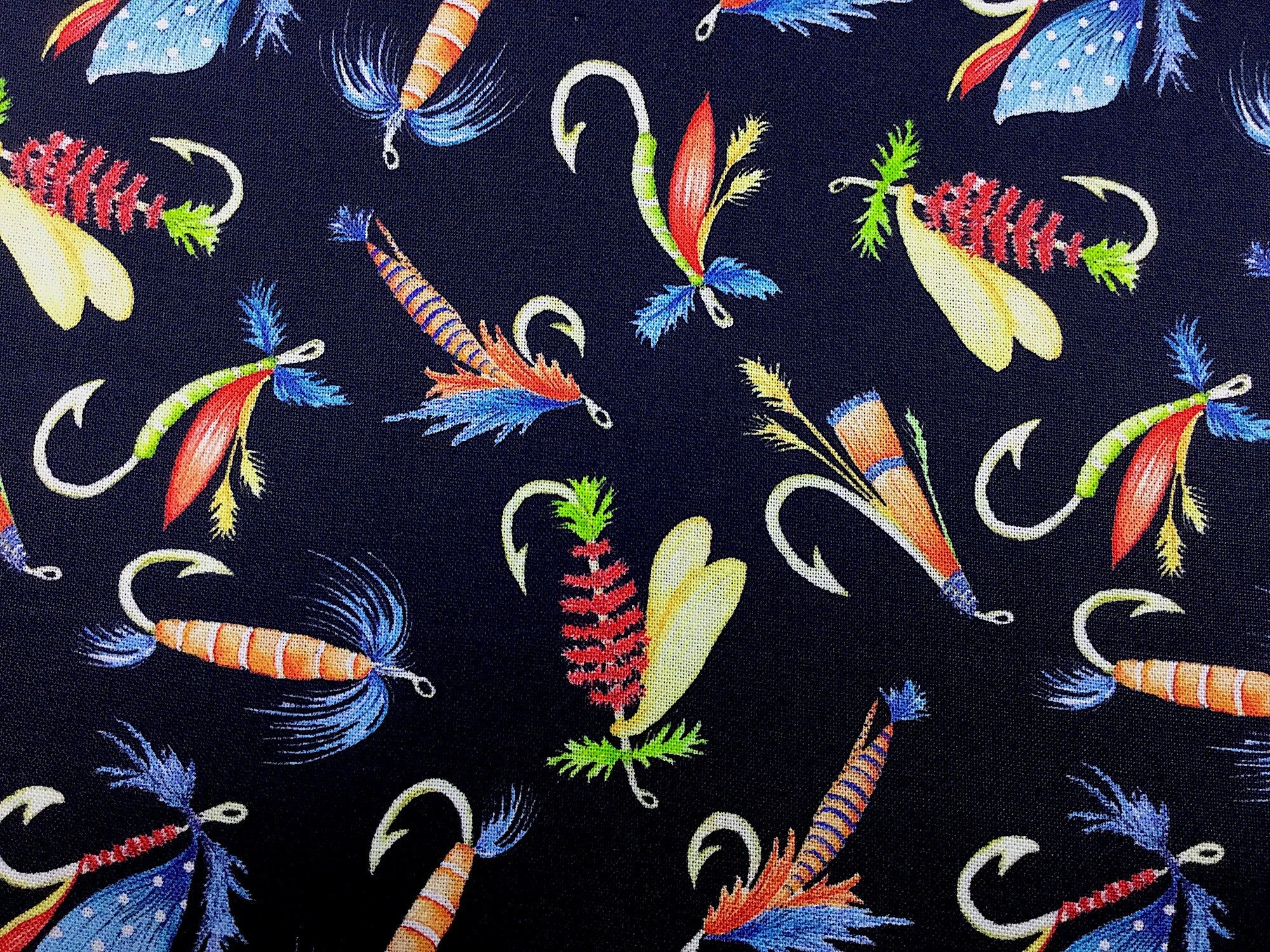 Keep it Reel - Fly Fishing Fabric - Fishing Fabric - Cotton Fabric Quilting Fabric - Kanvas Studio - FISH-07