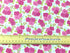 Ruler on fabric to show the size of the flowers.