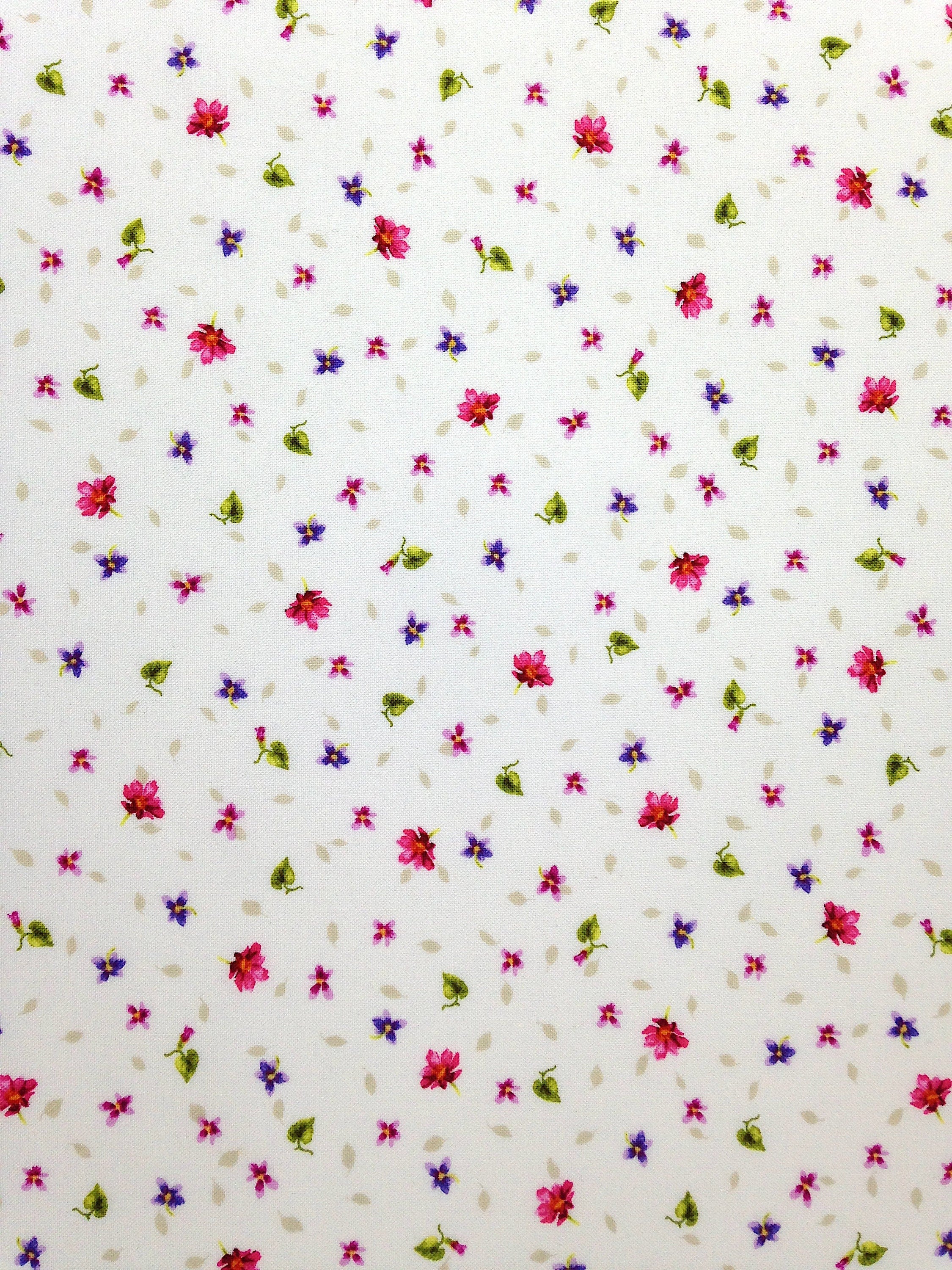 Flower Fabric - Adalees Garden Cream - Red Rooster Fabrics - Quilting Fabric - Cotton Fabric - FL-12