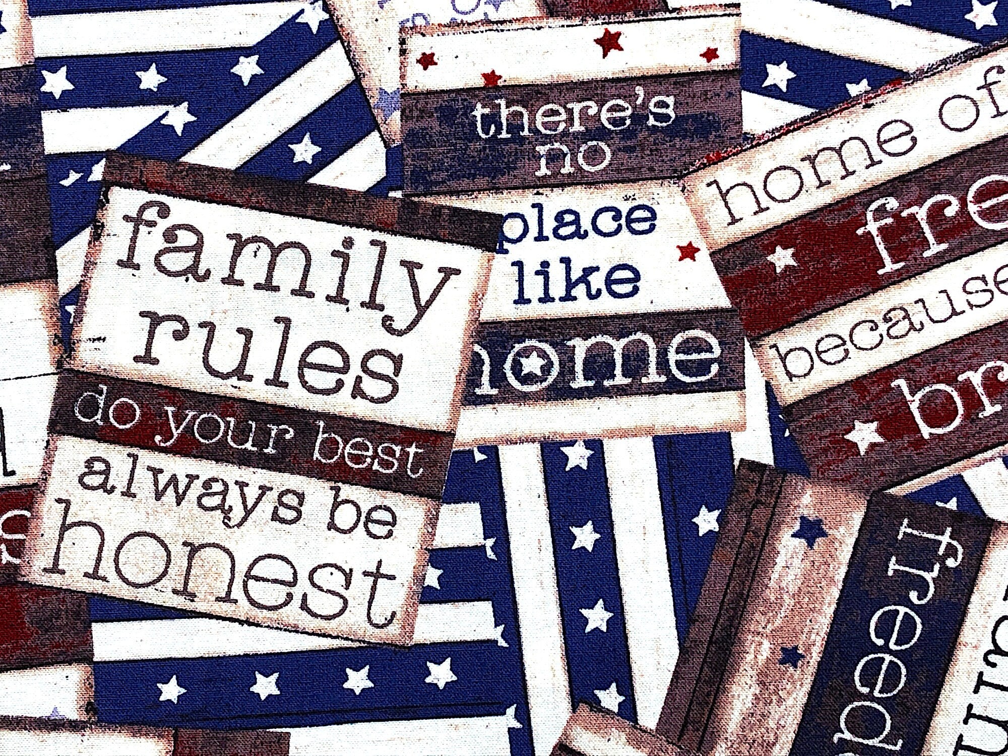 Close up of family rules do your best always be honest.