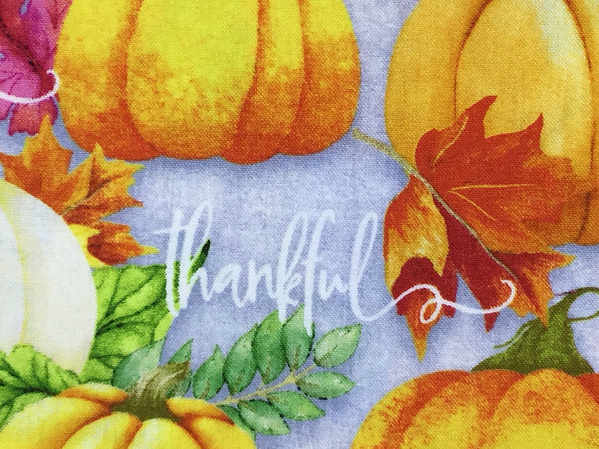 Close up of the word thankful.