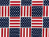 This fabric is covered with flags arranged in a checkered pattern.