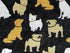 This black fabric by Wilmington Prints is covered with dogs of all breeds