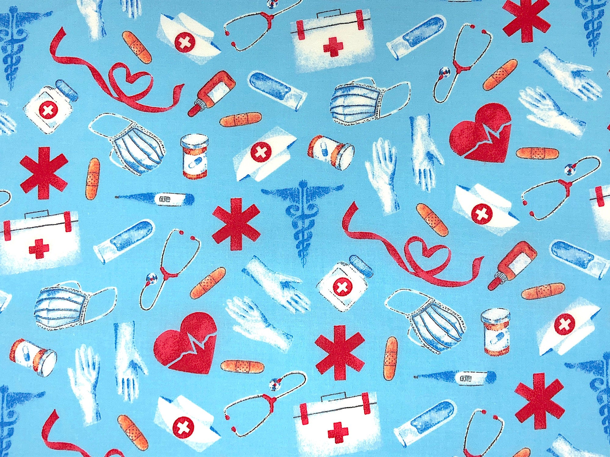 Medical Themed Fabric - Tribute - Nurse Fabric - Cotton Fabric - Quilting Fabric - Fabric Traditions - MISC-81