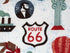 Close up of route 66 sign.