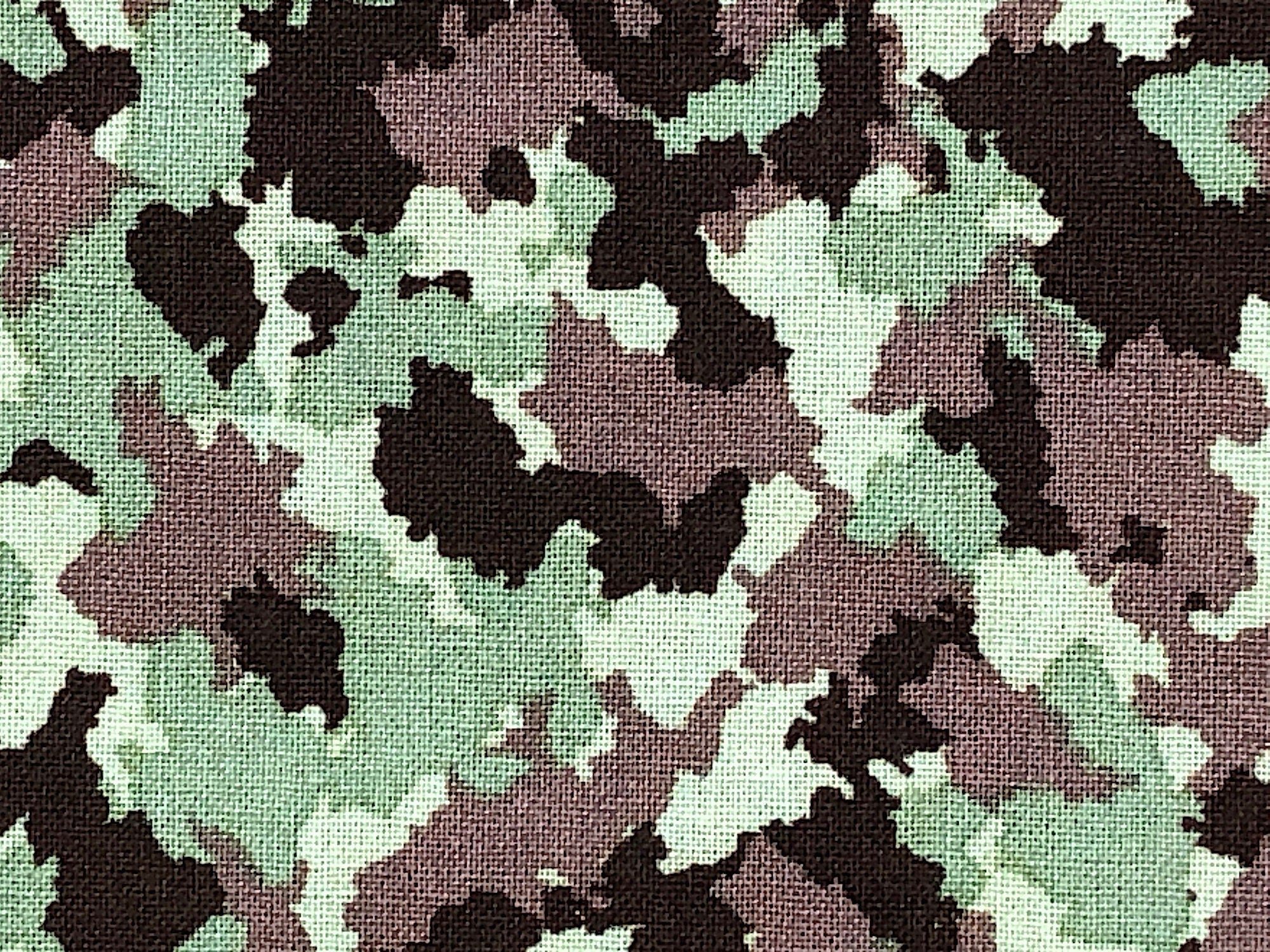 Close up of camouflage fabric.