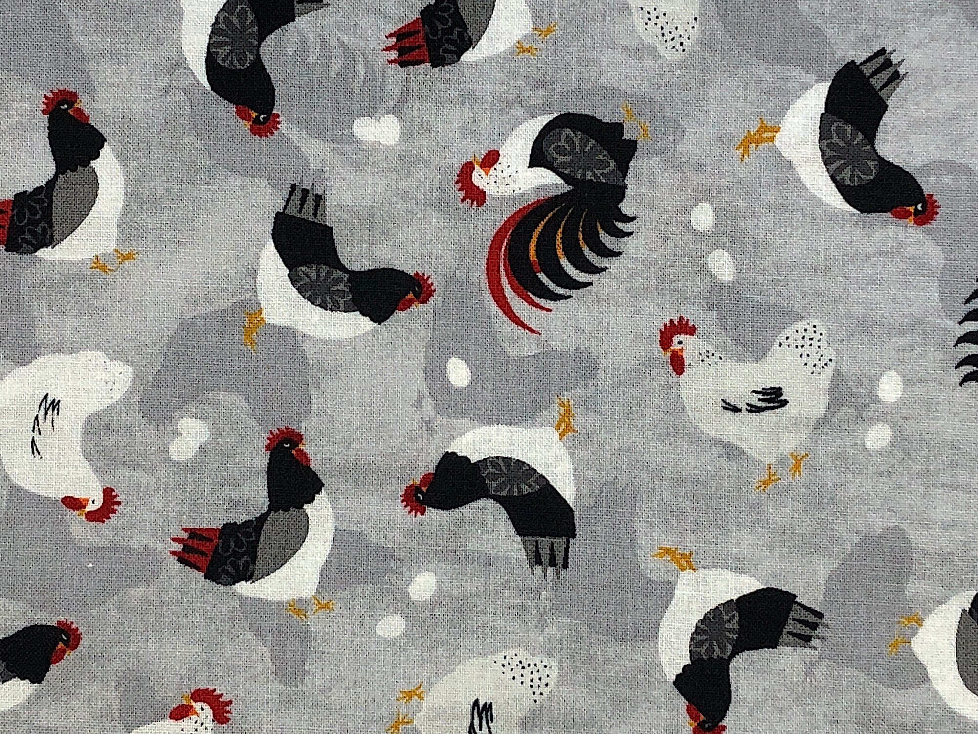 Country Life Chicken Toss - Chicken Fabric - Farm Animal Fabric - Cotton Fabric - Quilting Fabric - Wilmington Prints - FARM-16