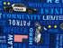 Close up of a police car and words such as patrol, officer, hero and more.